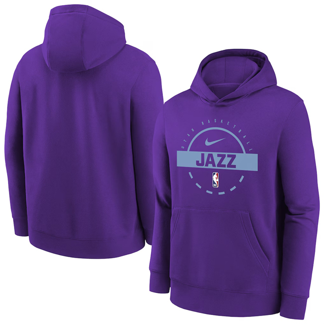 Men's Utah Jazz Purple 2025/26 Practice Club Pullover Hoodie